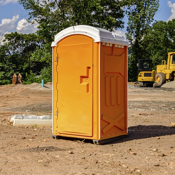 how often are the portable toilets cleaned and serviced during a rental period in Cooperton Oklahoma